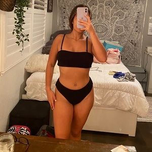 Zaful black two-piece bikini